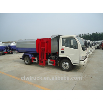 Dongfeng small side load garbage truck,5m3 new garbage truck